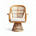 Rattan accent chair with soft cushion for indoor and outdoor use 75 x 75 x 90cm