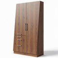 Wooden wardrobe with two doors and three drawers 40 x 80 x 180cm