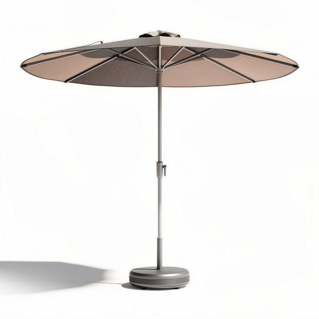 Patio umbrella with aluminum frame and polyester canopy 250 x 250 x 250cm beige