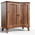 Wooden storage cabinet with two doors and tapered legs 80 x 40 x 90cm
