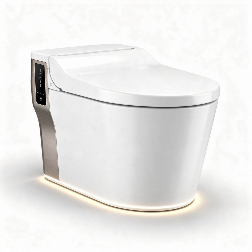 Smart bidet toilet with heated seat and integrated night light 75 x 40 x 40cm
